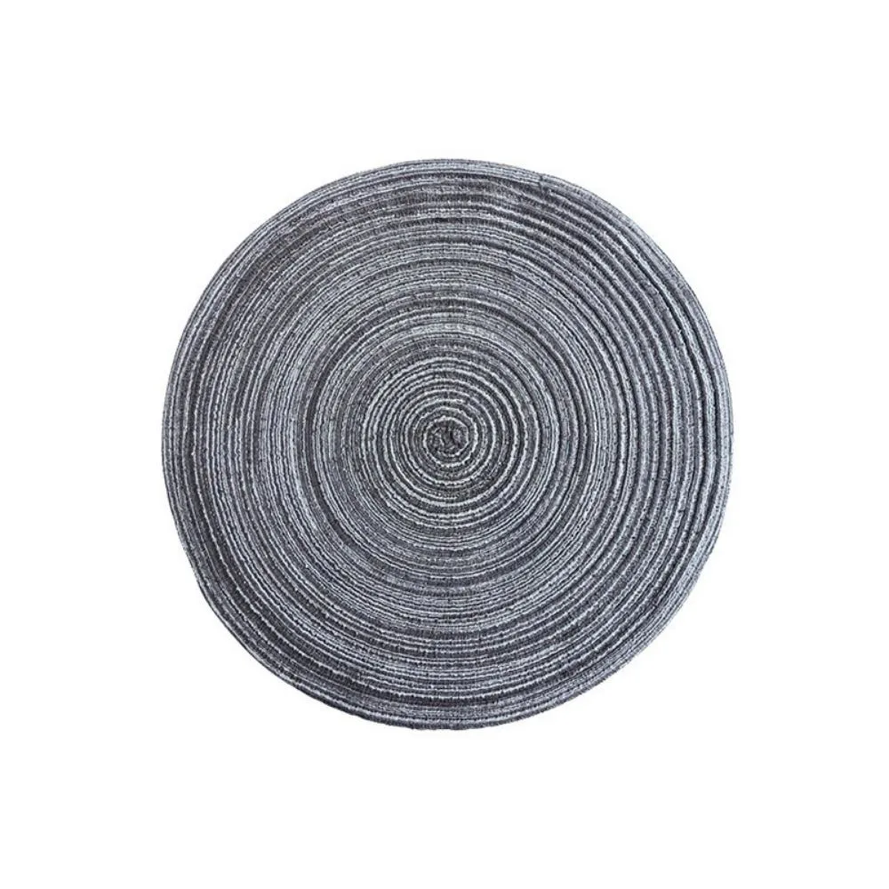 Elegant Placemats Round Design Insulation Pad Heat-Resistant Dining Table Mat Anti-Slip Dinnerware Placemat Bl22096