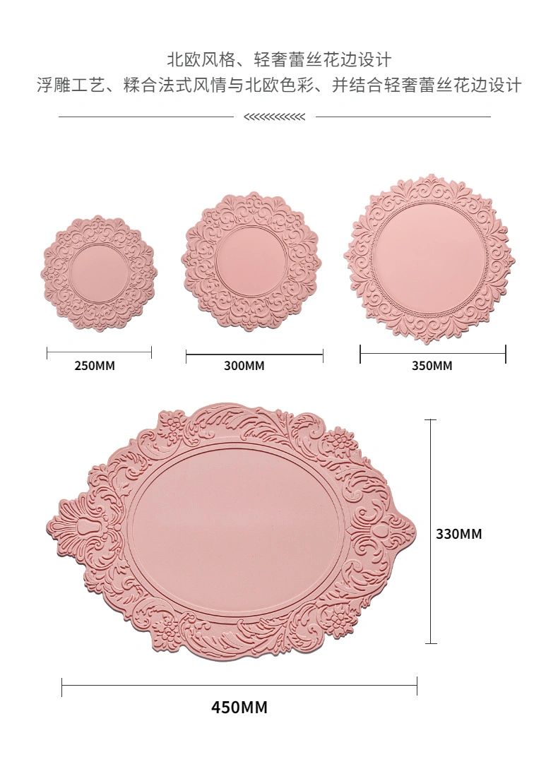 Silicone Lace Mat Retro Relief Lace Placemat Bowl Teacup Pot Dinner Plate Mat Heat Insulation Mat